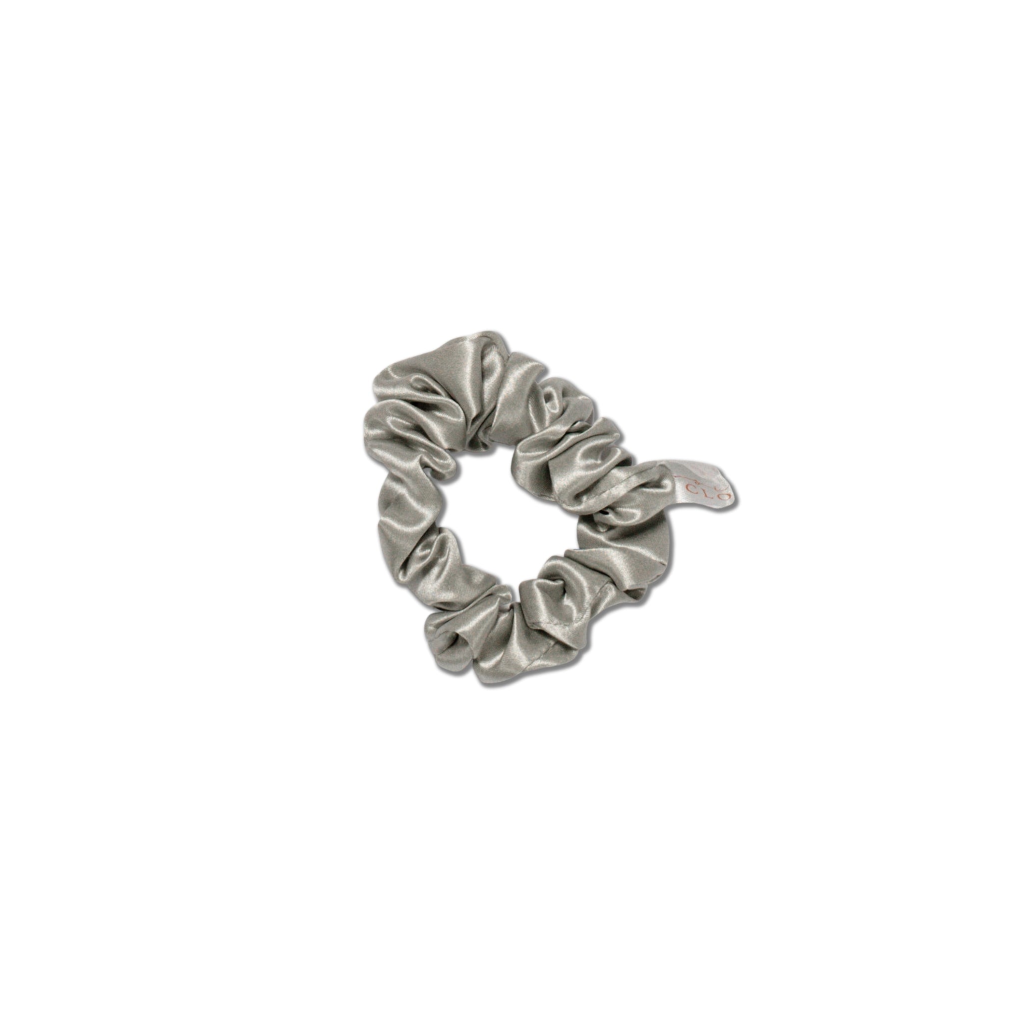 Silk Closest silver hair scrunchie